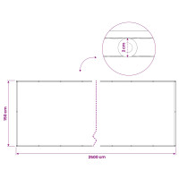 Produktbild för Balkongskärm 1,5 x 25 m Tyg med PU-beläggning Taupe