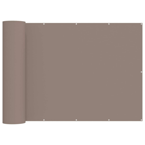 vidaXL Balkongskärm 1,8 x 25 m Tyg med PU-beläggning Taupe