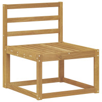 Produktbild för Utomhus Mellansoffa Massivt Akaciaträ Vit 59 x 63 x 73 cm