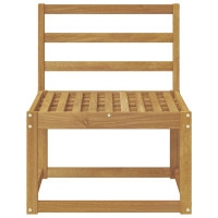 Produktbild för Utomhus Mellansoffa Massivt Akaciaträ Vit 59 x 63 x 73 cm