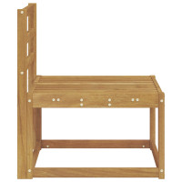 Produktbild för Utomhus Mellansoffa Massivt Akaciaträ Vit 59 x 63 x 73 cm