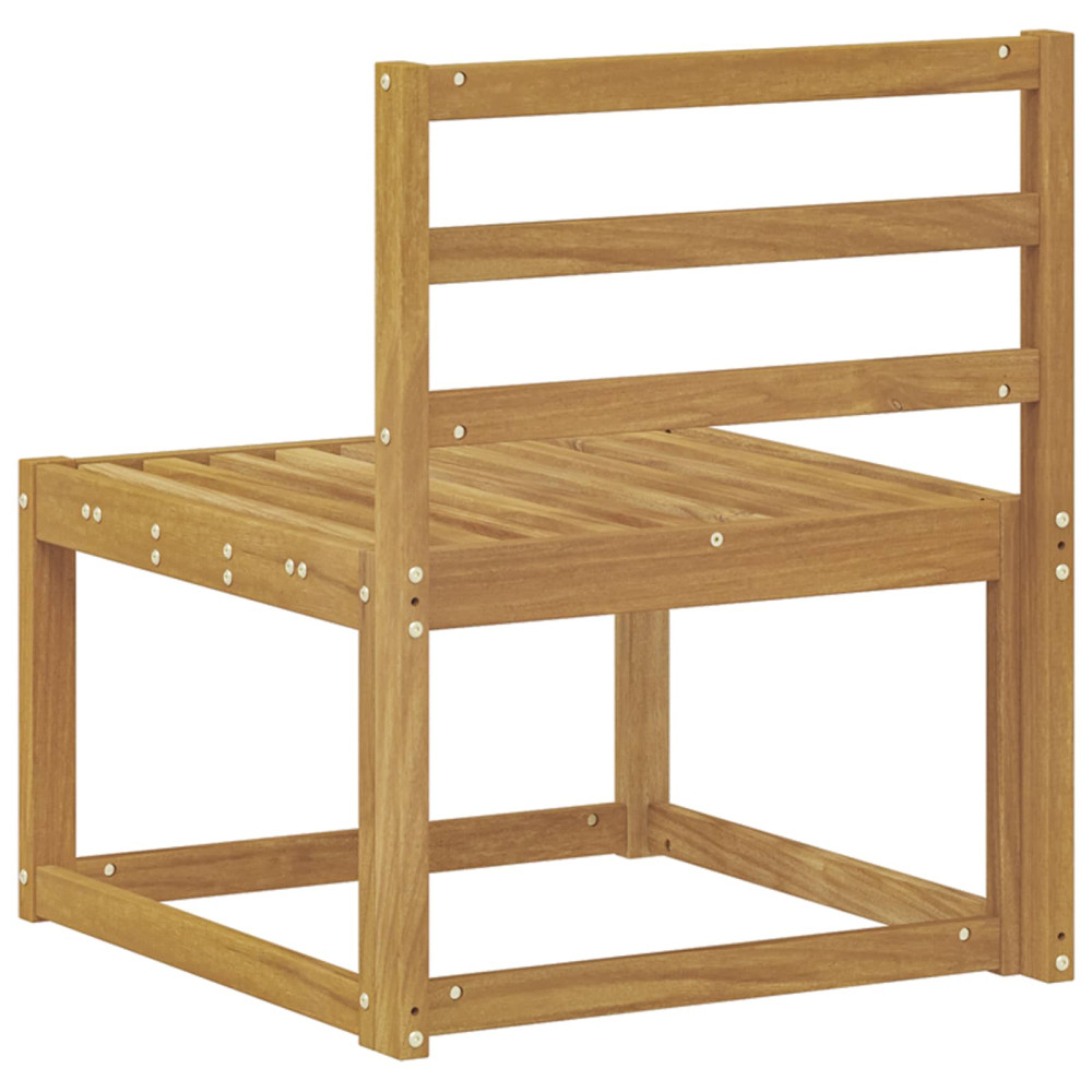 Produktbild för Utomhus Mellansoffa Massivt Akaciaträ Vit 59 x 63 x 73 cm