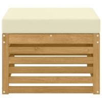 Produktbild för Utomhuspall Massivt Akaciaträ Vit