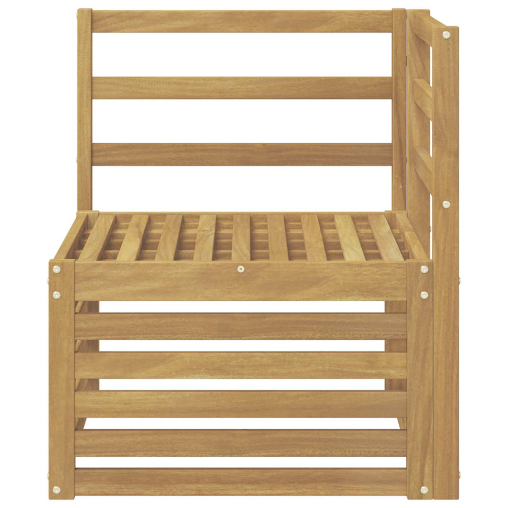Produktbild för Utehörnsoffa Massivt Akaciaträ Vit 63 x 63 x 73 cm