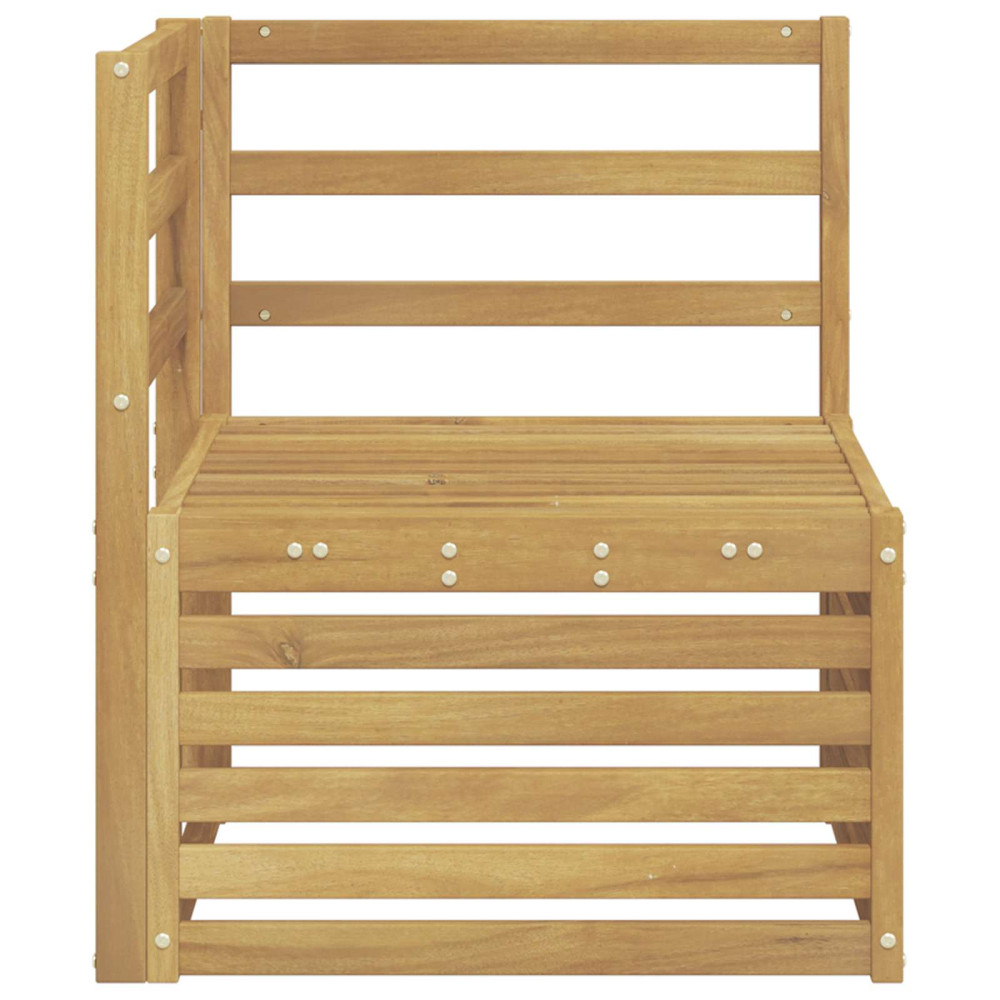 Produktbild för Utehörnsoffa Massivt Akaciaträ Vit 63 x 63 x 73 cm
