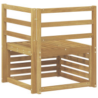 Produktbild för Utehörnsoffa Massivt Akaciaträ Vit 63 x 63 x 73 cm