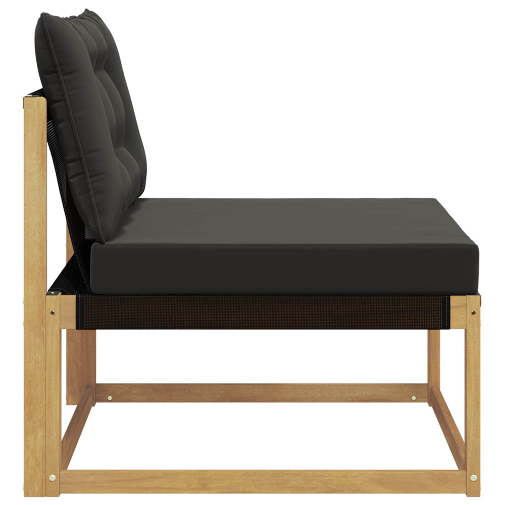Produktbild för Utomhus Mellansoffa med kudde Vit 79 x 83 x 73 cm stål