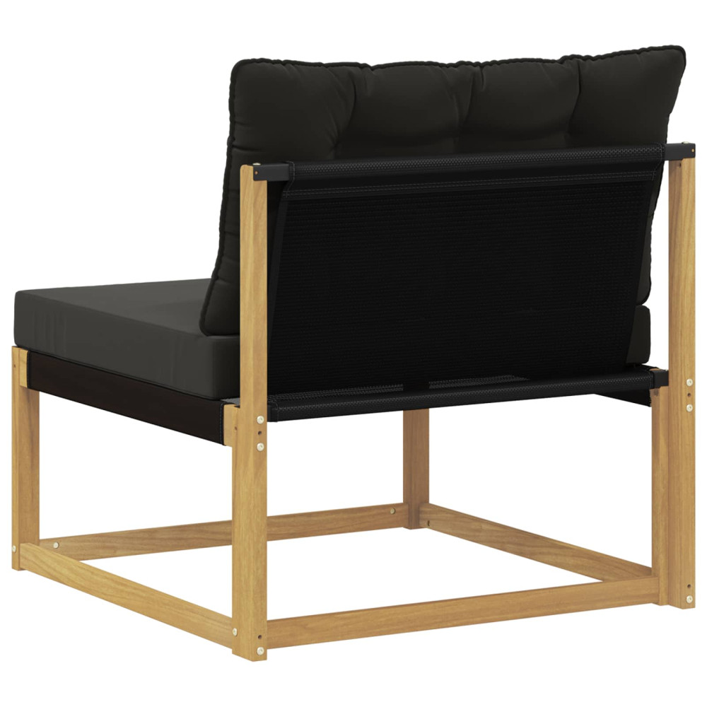 Produktbild för Utomhus Mellansoffa med kudde Vit 79 x 83 x 73 cm stål