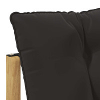 Produktbild för Utomhus Mellansoffa med kudde Vit 79 x 83 x 73 cm stål