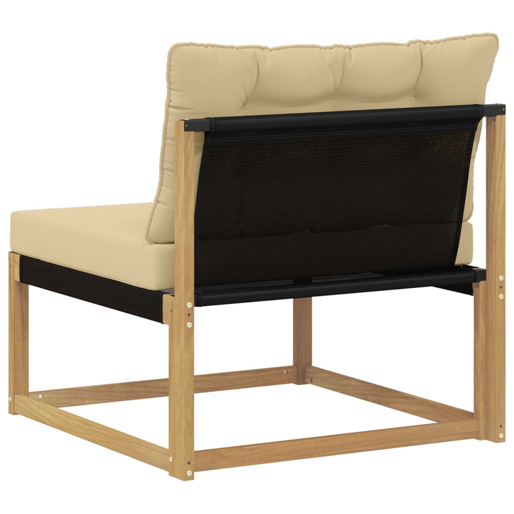 Produktbild för Utomhus Mellansoffa med kudde Vit 79 x 83 x 73 cm stål
