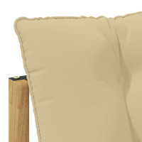Produktbild för Utomhus Mellansoffa med kudde Vit 79 x 83 x 73 cm stål