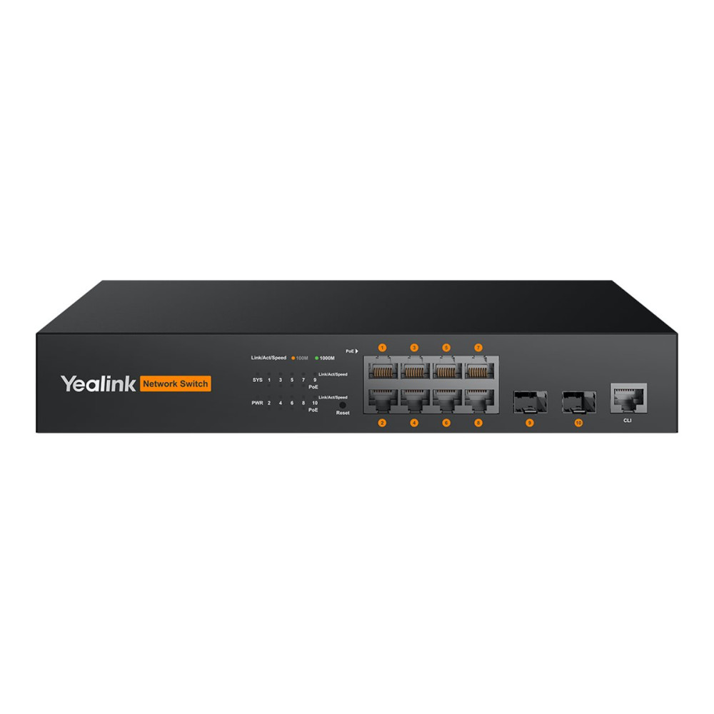 Produktbild för Yealink RCH80 - switch - 8 portar - Administrerad - rackmonterbar