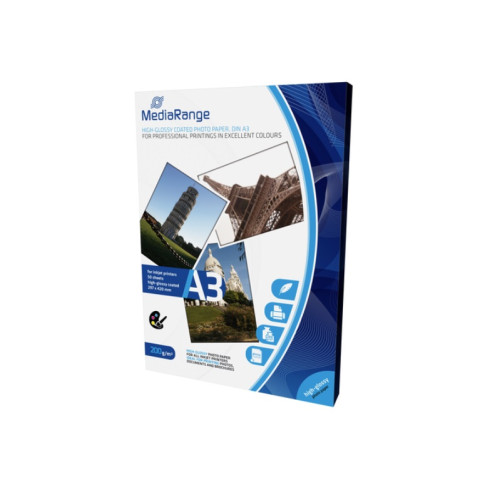 MediaRange MediaRange - fotopapper - högblank - 50 ark - A3 - 200 g/m²