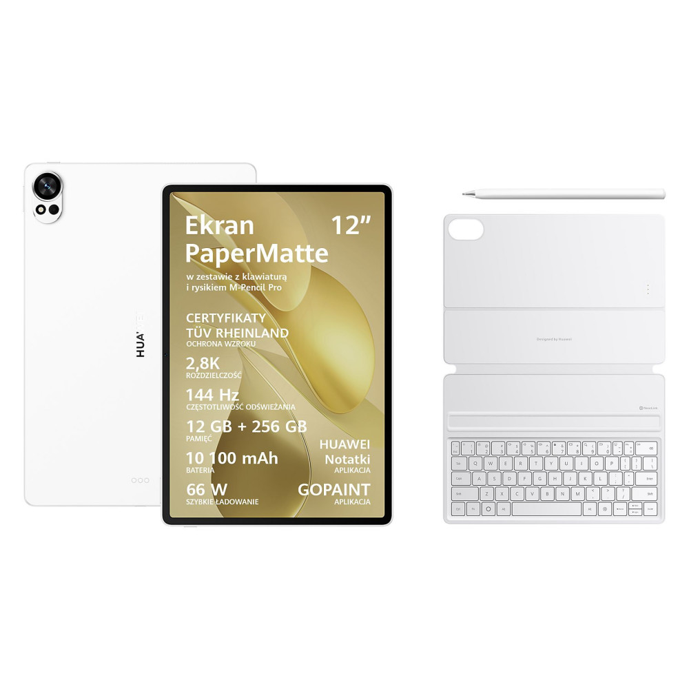 Produktbild för Huawei Matepad 12X 2025 12/256GB PaperMatte WiFi vit + tange...