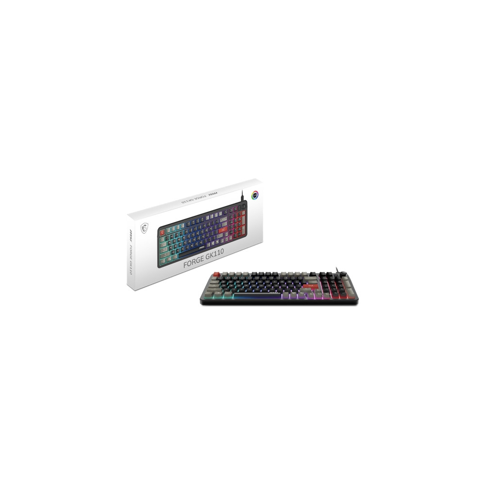 Produktbild för MSI FORGE GK110 - tangentbord - QWERTY - amerikansk Inmatningsenhet