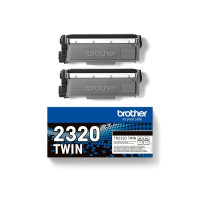 Produktbild för Brother TN2320 TWIN - 2-pack - Lång livslängd - svart - original - tonerkassett