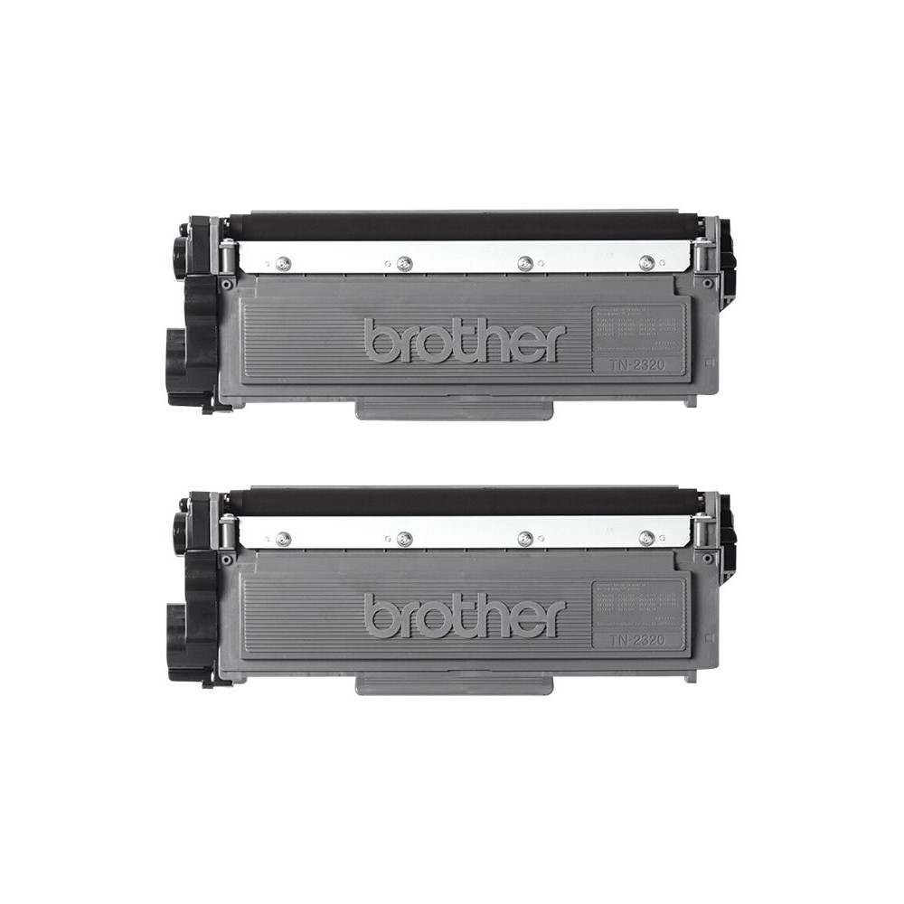 Produktbild för Brother TN2320 TWIN - 2-pack - Lång livslängd - svart - original - tonerkassett