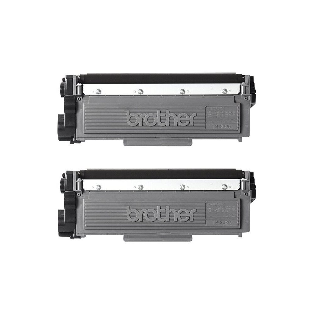 Produktbild för Brother TN2320 TWIN - 2-pack - Lång livslängd - svart - original - tonerkassett