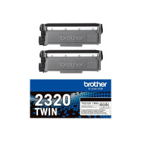 Produktbild för Brother TN2320 TWIN - 2-pack - Lång livslängd - svart - original - tonerkassett