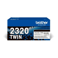 Produktbild för Brother TN2320 TWIN - 2-pack - Lång livslängd - svart - original - tonerkassett