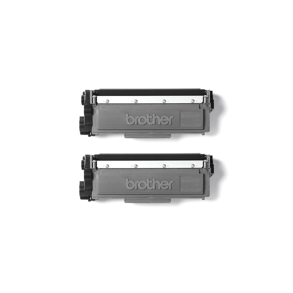 Produktbild för Brother TN2320 TWIN - 2-pack - Lång livslängd - svart - original - tonerkassett