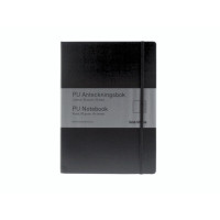 Produktbild för Anteckningsblock, BNT, A5, svart, 148x210 mm 80g/m2, linjera...