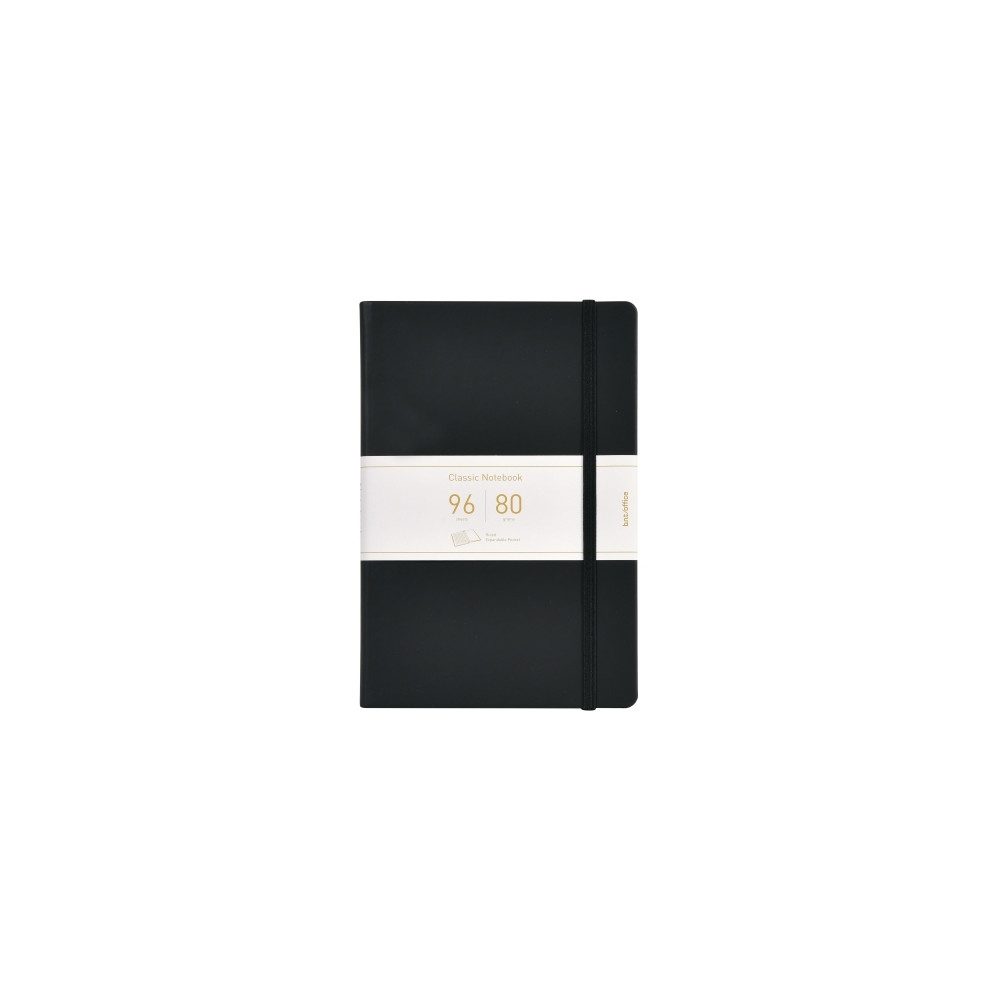 Produktbild för Anteckningsblock, BNT, A5, svart, 148x210 mm 80g/m2, linjera...