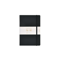 Produktbild för Anteckningsblock, BNT, A5, svart, 148x210 mm 80g/m2, linjera...