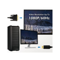 Produktbild för LogiLink - videoadapterkabel - DisplayPort till DVI-D - 3 m