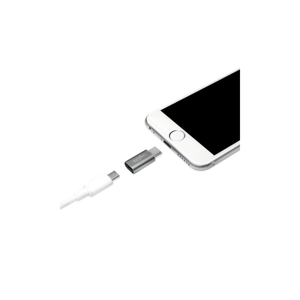 Produktbild för LogiLink - USB typ C-adapter - mikro-USB typ B till USB-C