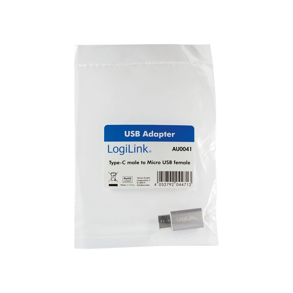 Produktbild för LogiLink - USB typ C-adapter - mikro-USB typ B till USB-C