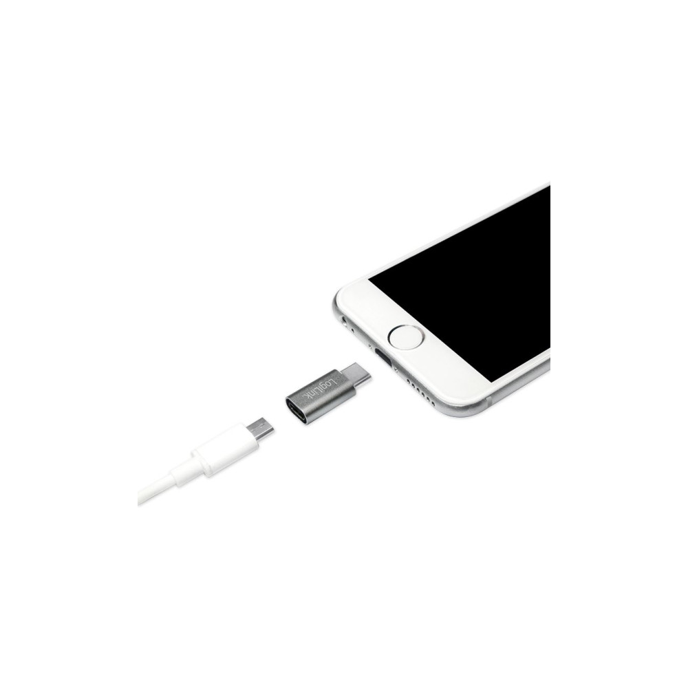 Produktbild för LogiLink - USB typ C-adapter - mikro-USB typ B till USB-C