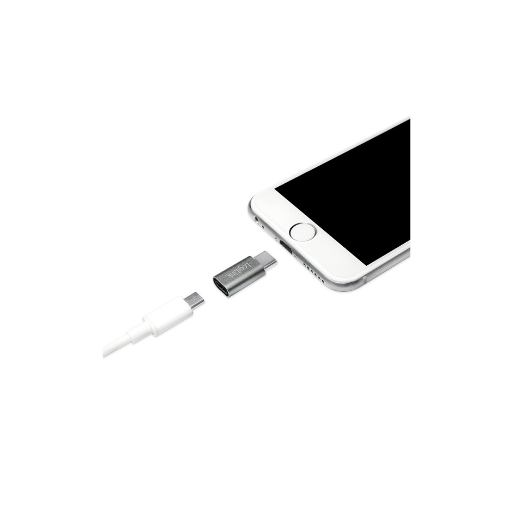 Produktbild för LogiLink - USB typ C-adapter - mikro-USB typ B till USB-C