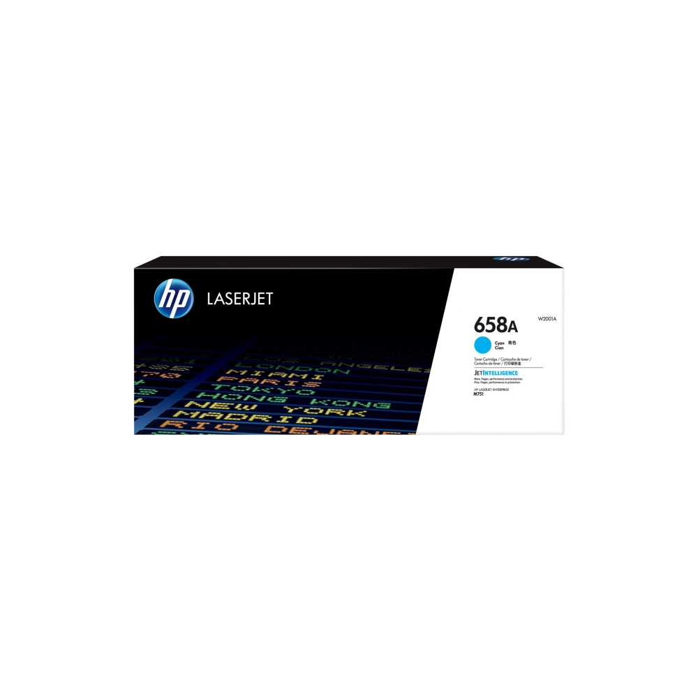 Produktbild för HP 658A - cyan - original - LaserJet - tonerkassett (W2001A)