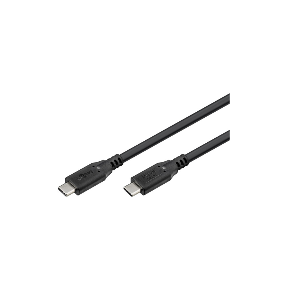 Produktbild för Goobay 74189, 2 m, USB C, USB C, USB4 Gen 2x2, 20 Gbit/s, Sv...