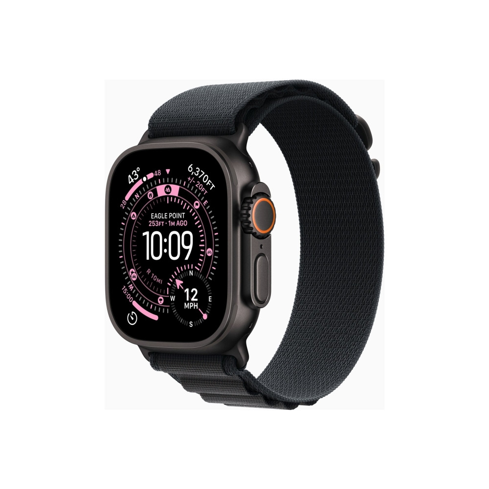 Produktbild för Apple Watch Ultra 3 - svart titan - Ja smart klocka med Alpine Loop - svart - 64 GB