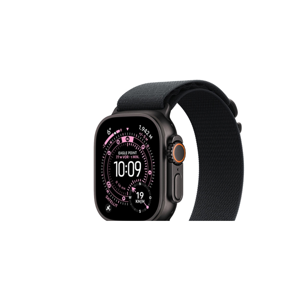 Produktbild för Apple Watch Ultra 3 - svart titan - Ja smart klocka med Alpine Loop - svart - 64 GB