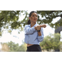 Produktbild för Amazfit Active 3 Premium smart klocka med rem - apex silver