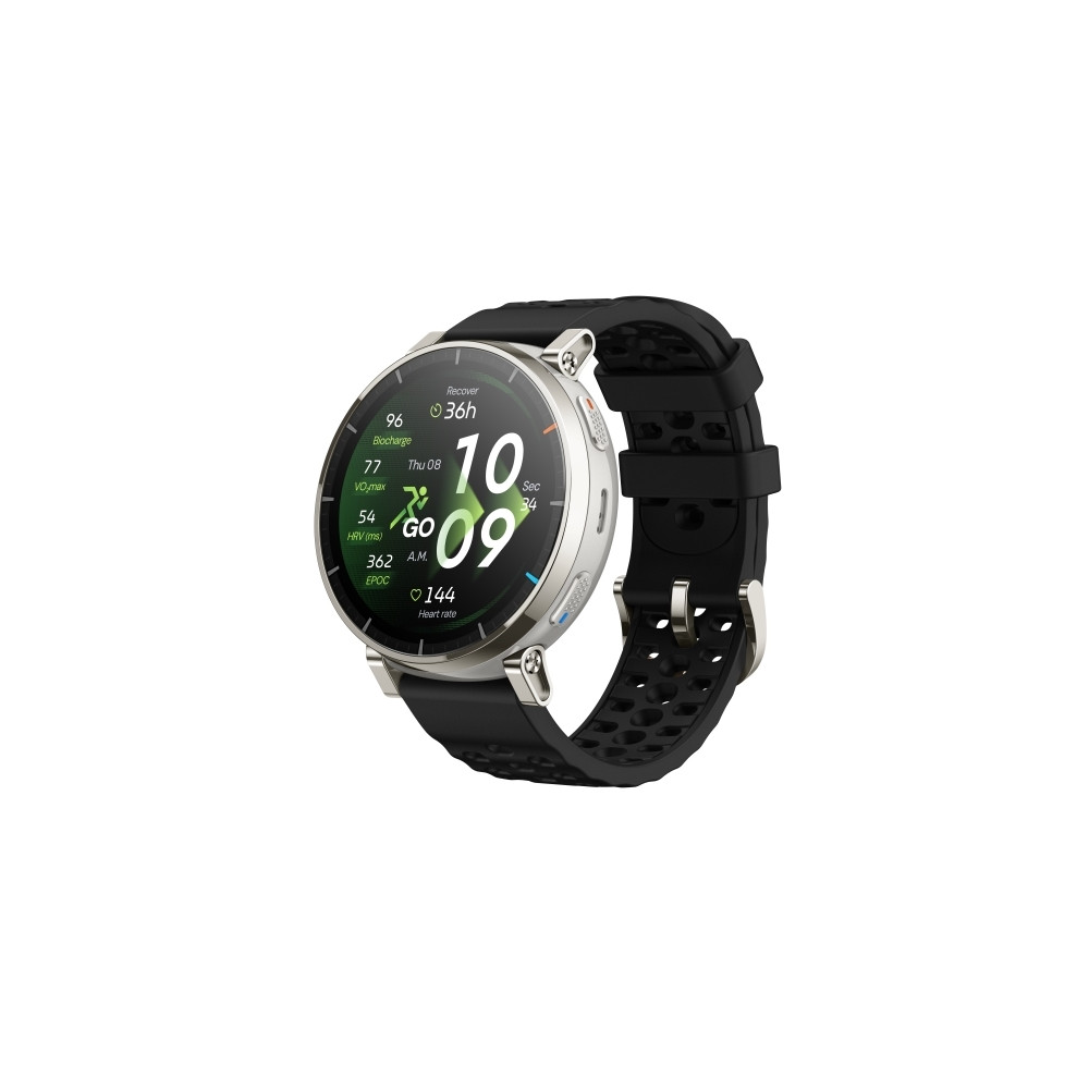Produktbild för Amazfit Active 3 Premium smart klocka med rem - apex silver