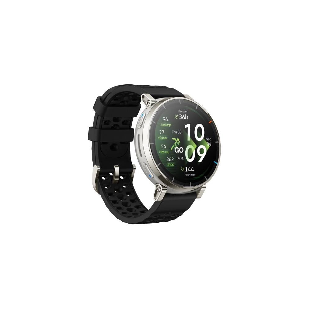 Produktbild för Amazfit Active 3 Premium smart klocka med rem - apex silver
