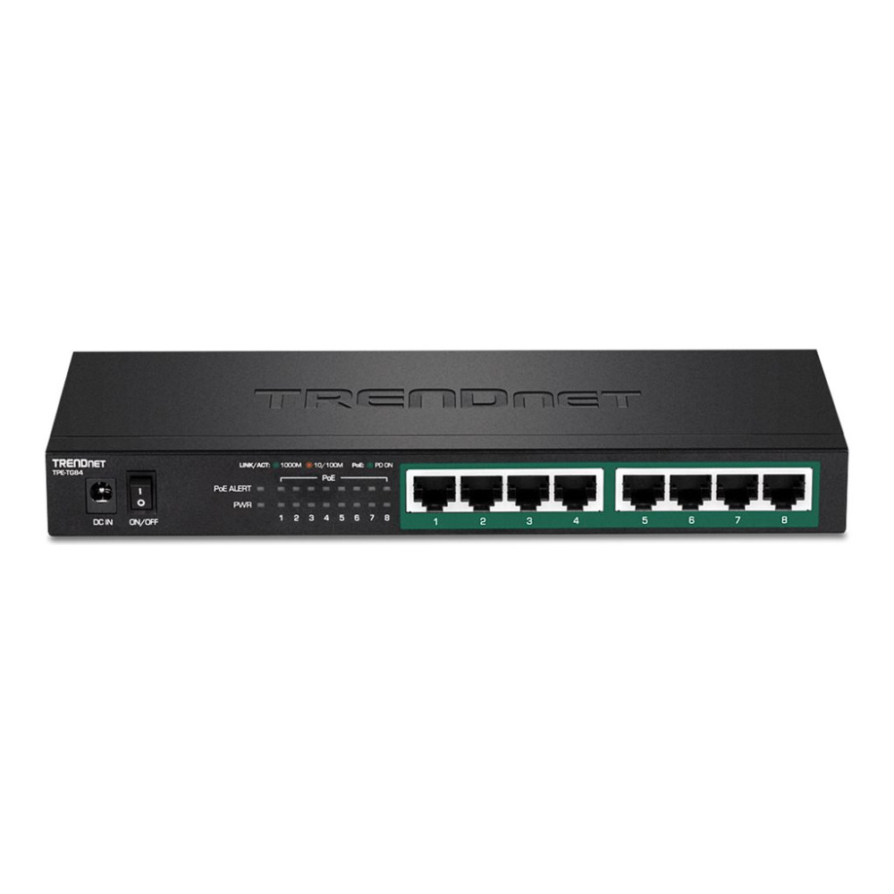 Produktbild för TRENDnet TPE TG84 - switch - 8 portar - TAA-kompatibel