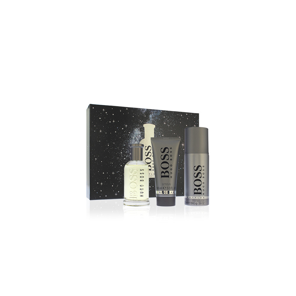 Produktbild för Hugo Boss Boss Bottled eau de toilette for men 100 ml + sprchový gel 100 ml + deospray 150 ml gift set