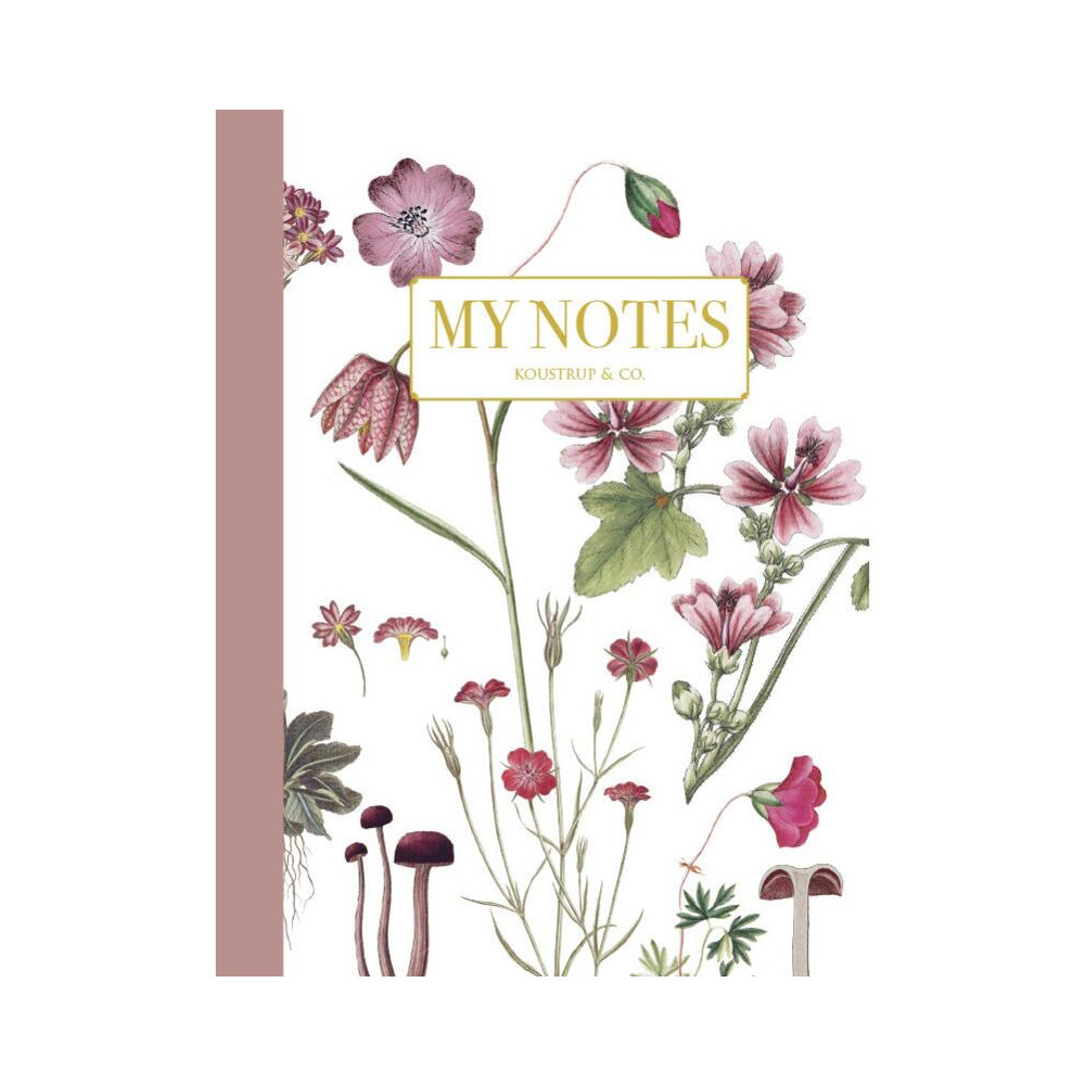 Produktbild för Anteckningshäfte - Rosa blommönster