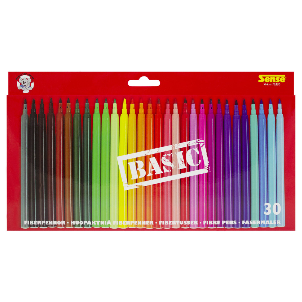 Produktbild för Fiberpennor Basic 30-Pack