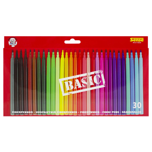 Sense Fiberpennor Basic 30-Pack