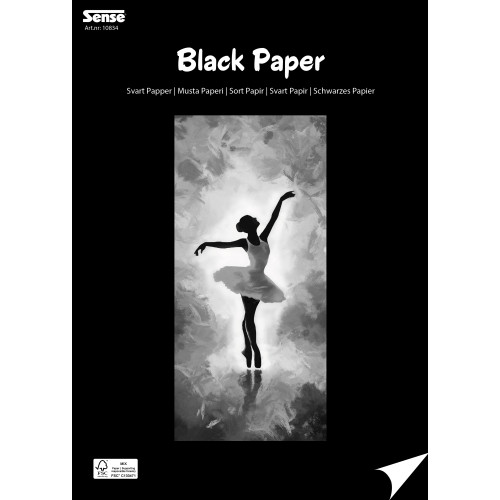 Sense Svart papper 30 Blad FSC®