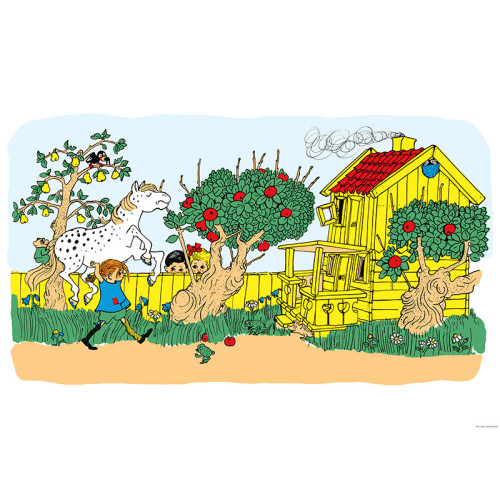 Hjelm förlag Pippi Villa Villekulla affisch