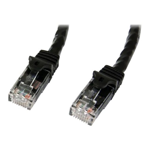 StarTech.com StarTech.com 5m CAT6 Ethernet Cable, 10 Gigabit Snagless RJ45 650MHz 100W PoE Patch Cord, CAT 6 10GbE UTP Network Cable w/Strain Relief, Black, Wiring is UL Certified/TIA - Category 6 - 24AWG (N6PATC5MBK) - patch-kabel - 5 m - svart