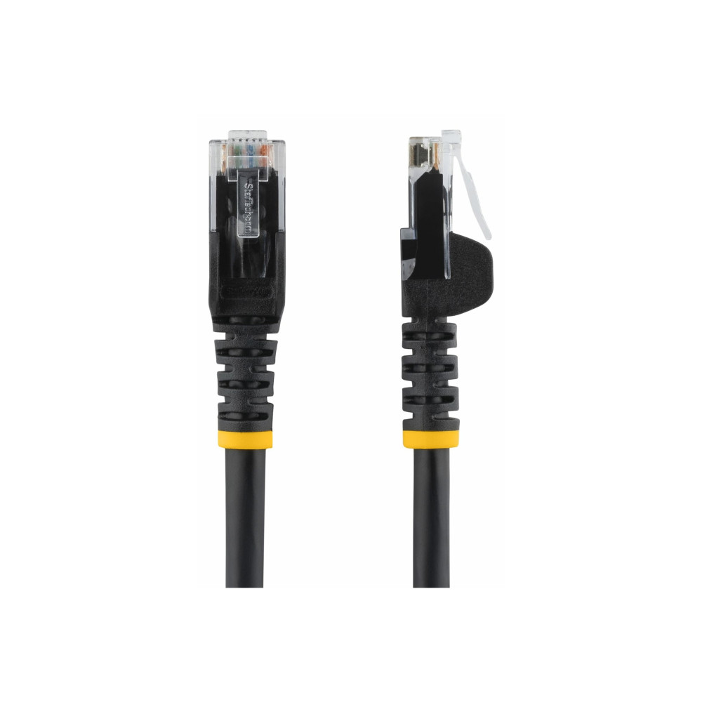 Produktbild för StarTech.com 5m CAT6 Ethernet Cable, 10 Gigabit Snagless RJ45 650MHz 100W PoE Patch Cord, CAT 6 10GbE UTP Network Cable w/Strain Relief, Black, Wiring is UL Certified/TIA - Category 6 - 24AWG (N6PATC5MBK) - patch-kabel - 5 m - svart