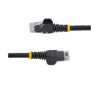 Produktbild för StarTech.com 5m CAT6 Ethernet Cable, 10 Gigabit Snagless RJ45 650MHz 100W PoE Patch Cord, CAT 6 10GbE UTP Network Cable w/Strain Relief, Black, Wiring is UL Certified/TIA - Category 6 - 24AWG (N6PATC5MBK) - patch-kabel - 5 m - svart